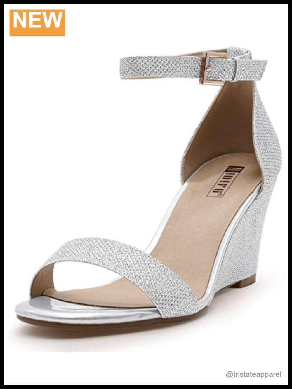 IDIFU Women's Wedge Heels Sandals Ankle Strap Open Toe Buckle
